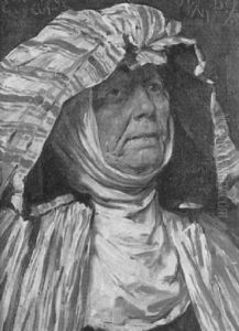 Bildnis Einer Alten Frau Mit Gestreiftem Umhang by Eduard Karl Franz von Gebhardt