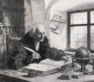 Greiser Gelehrter In Seiner Studierstube by Karl Gebhardt