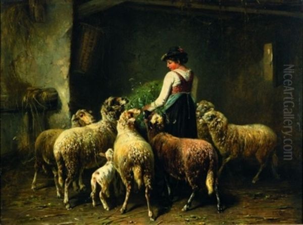 Tending To Sheep - view 1