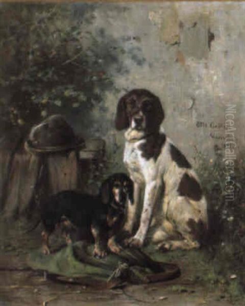 Zwei Jagdhunde (dackel Und Vorstehhund) - view 1