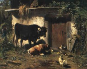 Vieh Vor Der Stallt_re by Otto Friedrich Gebler