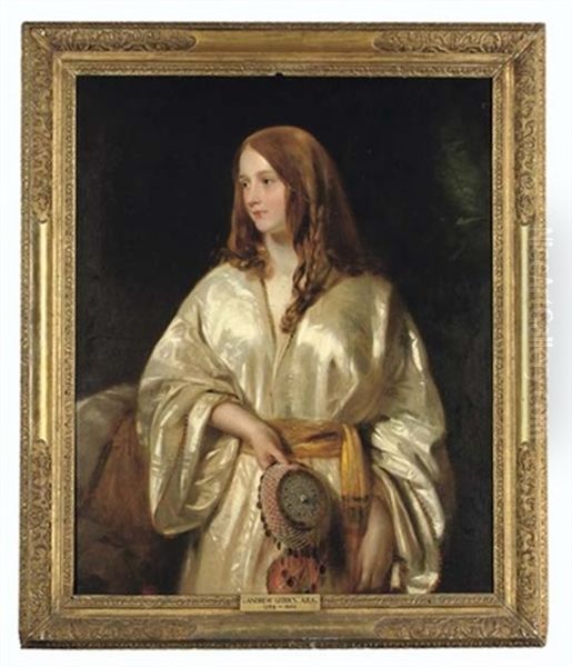 Portrait Of Flora Bellasis In Indian Parsi Dress - view 1