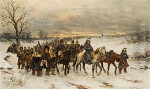 Return From Moscow In 1812 by Ludwig Gedlek