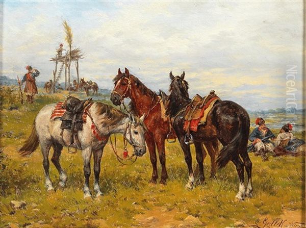 Cossacks Resting by Ludwig Gedlek