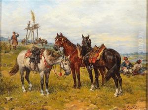 Cossacks Resting by Ludwig Gedlek