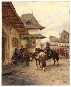 Riders Resting by Ludwig Gedlek
