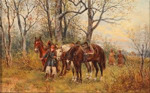 Patrol Of Cossacks by Ludwig Gedlek