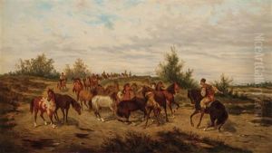 Herding The Horses by Ludwig Gedlek