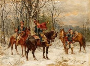 Auf Recognoscierung by Ludwig Gedlek