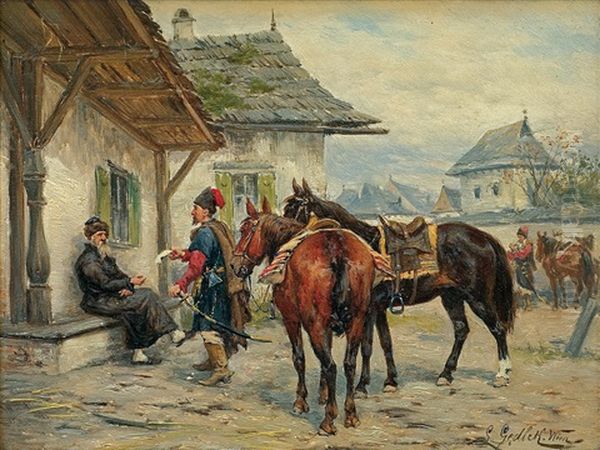 Patrol. In The Country Town - view 1
