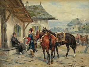 Patrol. In The Country Town