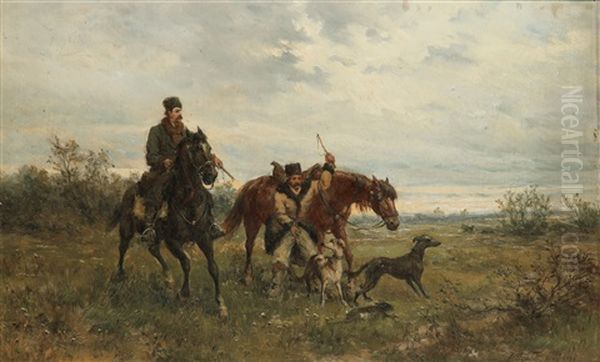 Jagare Med Hastar Och Hundar - view 1