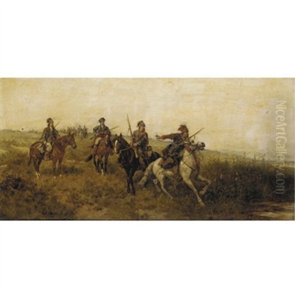 Mounted Cossacks by Ludwig Gedlek
