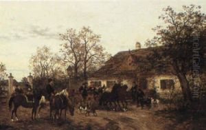 Horsemen After The Hunt by Ludwig Gedlek