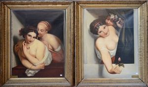 Jeunes Femmes (pair After Wiertz) by Charles Geefs