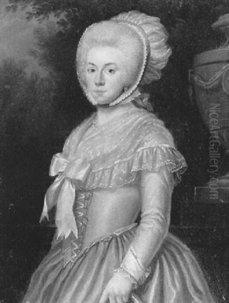 Portrait De Jeune Femme A La Robe Bleue - view 1