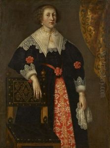 Portrait Presume D'anne-francoise Cordouan A L'age De 15 Ans by Wybrand Simonsz De Geest