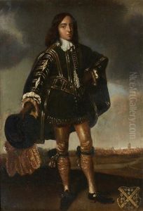 Portrait Presume D'un Marquis De Peze by Wybrand Simonsz De Geest