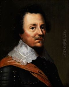 Portrait Des Ernst Kasimir Graf Von Nassau by Wybrand Simonsz De Geest