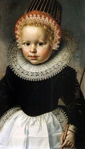 Kinderportrait by Wybrand Simonsz De Geest