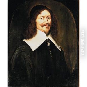 A Portrait Of A Gentleman With A White Collar A Portrait Of A Gentleman With A White Collar