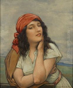 Donkerharige Schone by Georges de Geetere