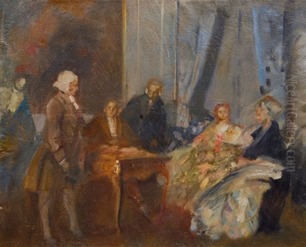 Rococo Scene In A Salon - view 1