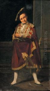 Portrait Du Comedien Claude - Louis Barizain (1783 - 1843) Dit Monrose, Societaire De La Comedie Francaise Dans Son Costume De Theatre by Edmond Aime Florentin Geffroy