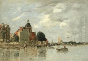 Dutch River Landscape by Wilhelm von Gegerfelt