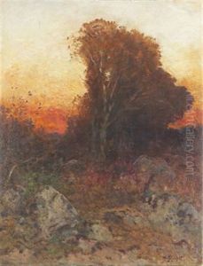 Landskap I Solnedgang by Wilhelm von Gegerfelt