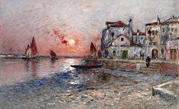Hamn I Aftonrodnad - view 1