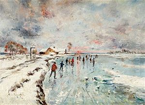 Skridskoakare, Holland by Wilhelm von Gegerfelt