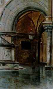 Kircheninterieur Mit Figurenstaffage by Wilhelm von Gegerfelt