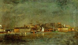 Goteborgs Hamn I Skymning by Wilhelm von Gegerfelt