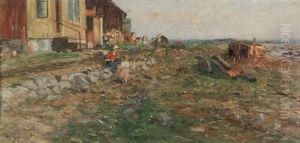 Barn I Kustlandskap by Wilhelm von Gegerfelt