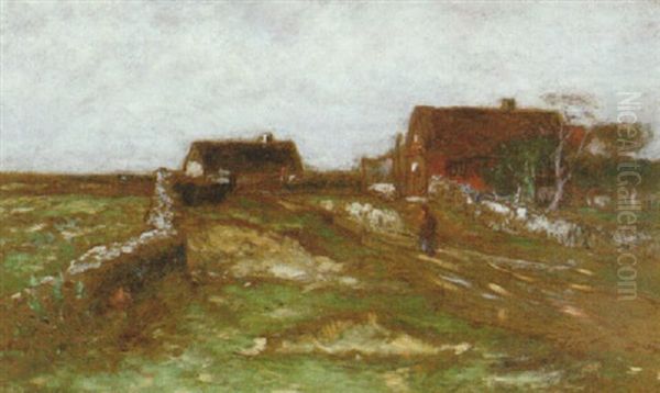 Landskap Med Gardar Och Farflock - view 1