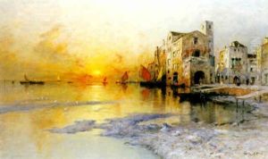 Venedig I Solnedgang by Wilhelm von Gegerfelt