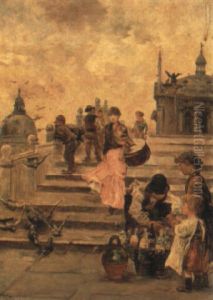 Venetian Street Scene by Wilhelm von Gegerfelt