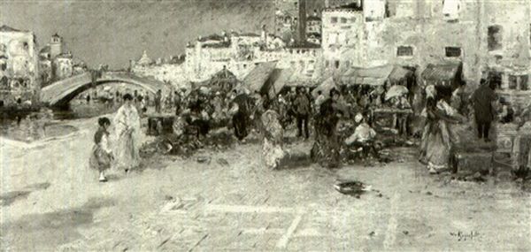 Market Day, Venice - view 1