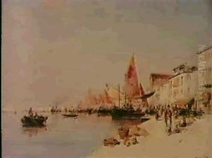 The Riva Degli Schiavone, Venice by Wilhelm von Gegerfelt
