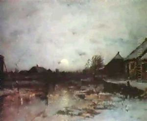 Hollandsk Bondgard I Vinter- Skrud by Wilhelm von Gegerfelt