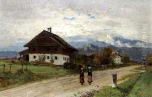 Motiv Bei Salzburg by Eduard Gehbe