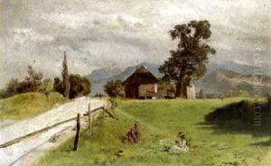 Motiv Bei Hellbrunn by Eduard Gehbe