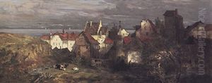 Blick Von Der Hohe Auf Meersburg An Einem Fruhen Sommermorgen
