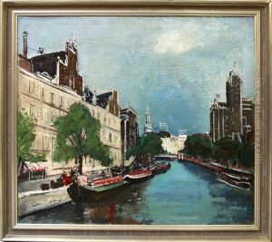 Aus Amsterdam Gracht by Otto Geigenberger