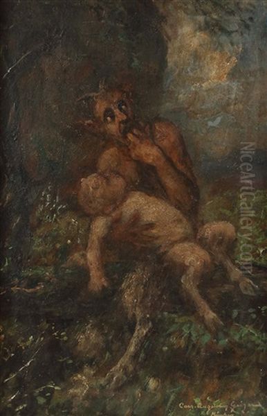 Faun Mit Kind - view 1