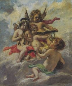 Musizierende Putti by Augustin Caspar Geiger