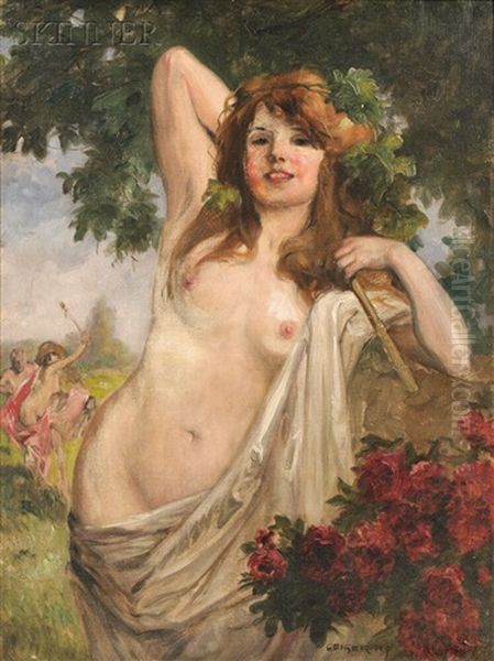 Nymph With Red Roses - view 1