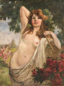 Nymph With Red Roses by Richard Geiger