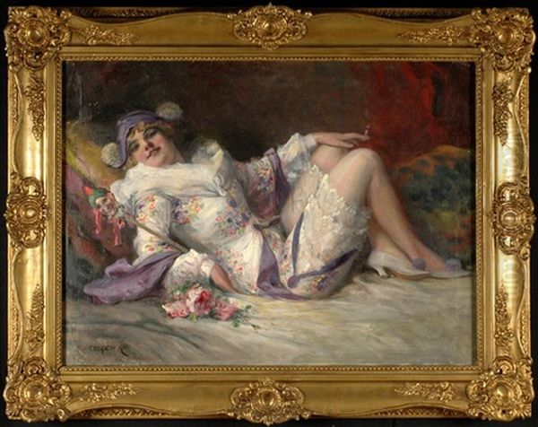 Lying Colombina (from Commedia Dell'arte) - view 1